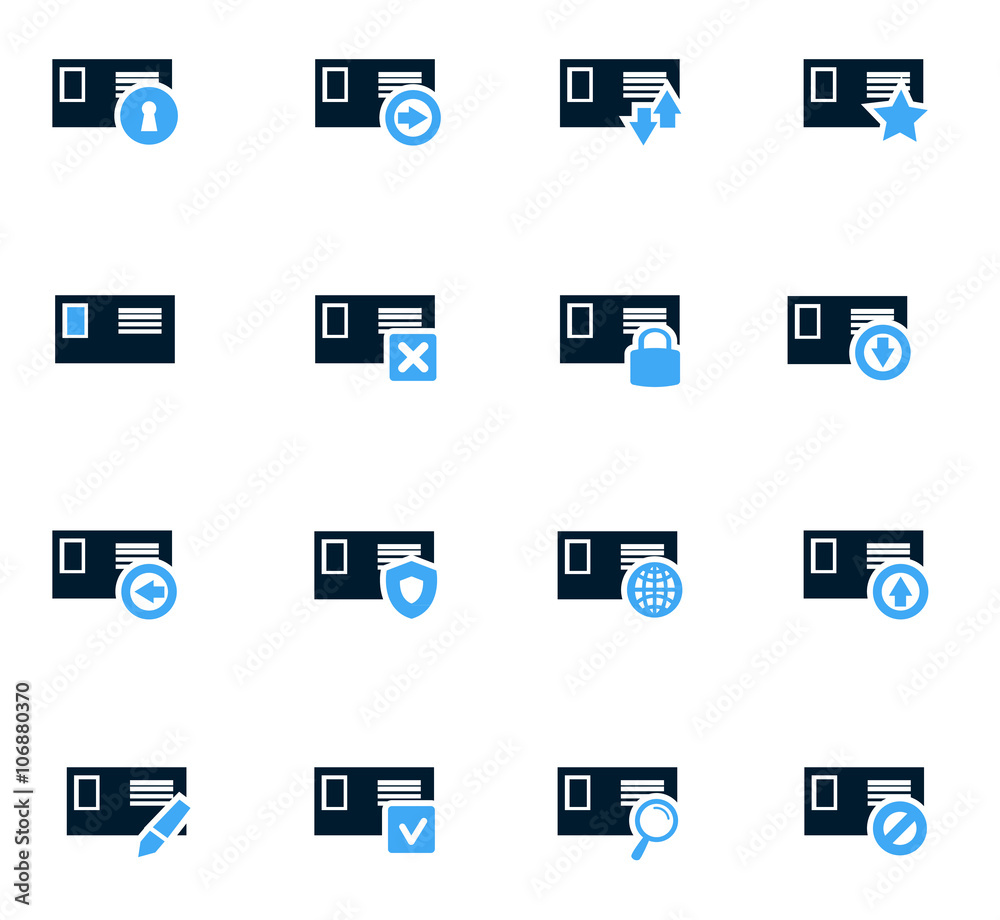 Mail and envelope icons set Mail and envelope icons set