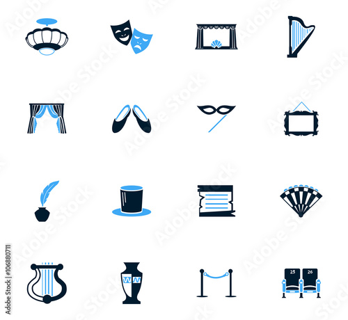 Theater icons set