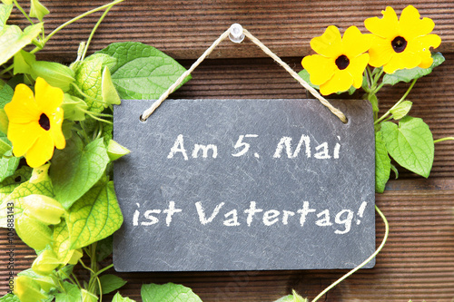 Vatertag, 5. Mai, 5. Mai Vatertag, Tafel mit Schrift photo