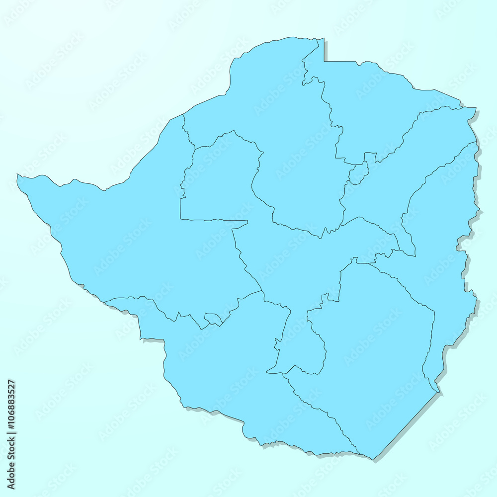 Zimbabwe blue map on degraded background vector