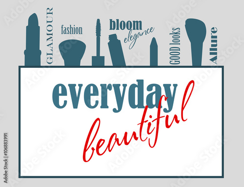 Make up Tools Card everyday beautiful
