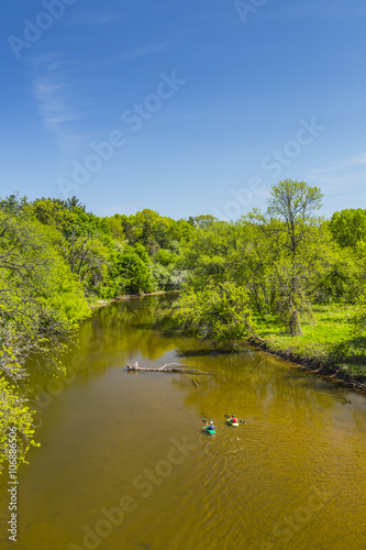 Creek running through Bronte  Oakville Ontario Canada