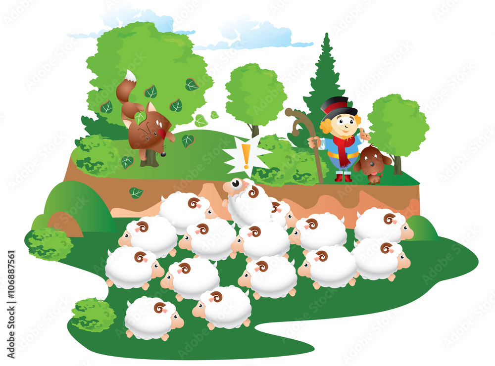 vector image of flock of sheep. vector image of flock of sheep.