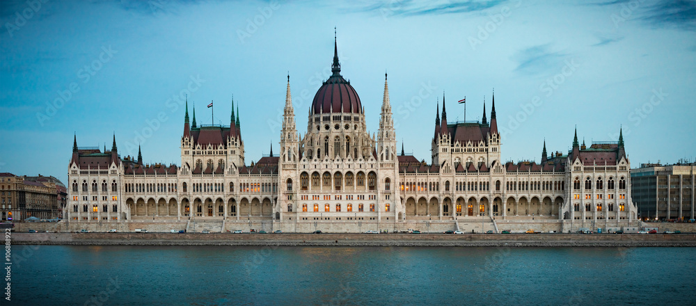 Parliament building in Budapest, Hungary, Europe.