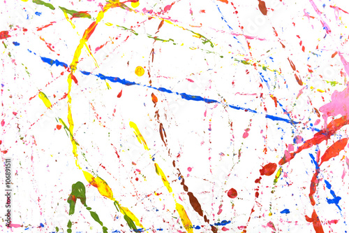 Colored paint splash, isolated on white background