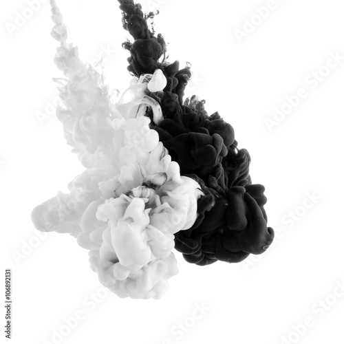 Streszczenie akrylowa farba czarno-biała