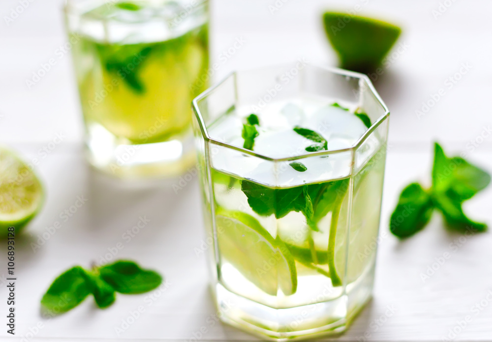Mojito cocktail on white Mojito cocktail on white