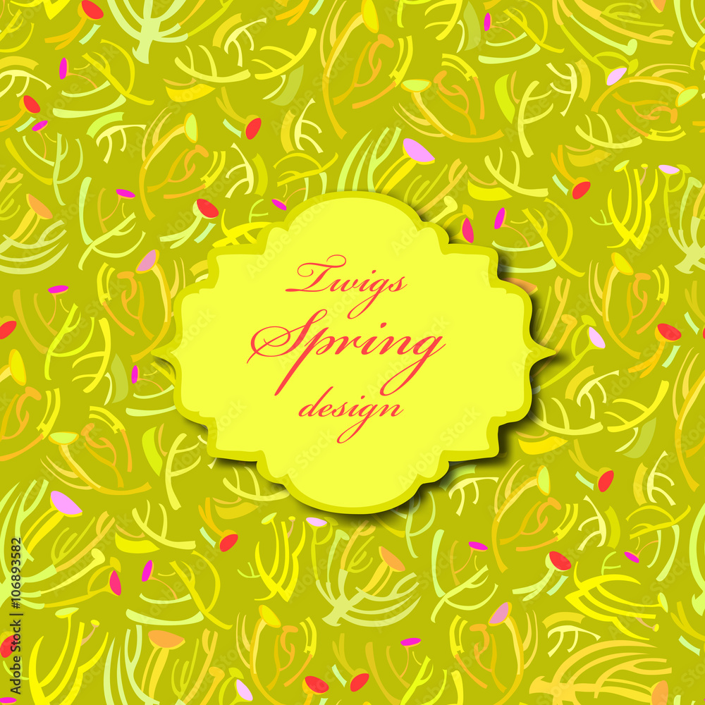 Obraz premium Green sprig background.