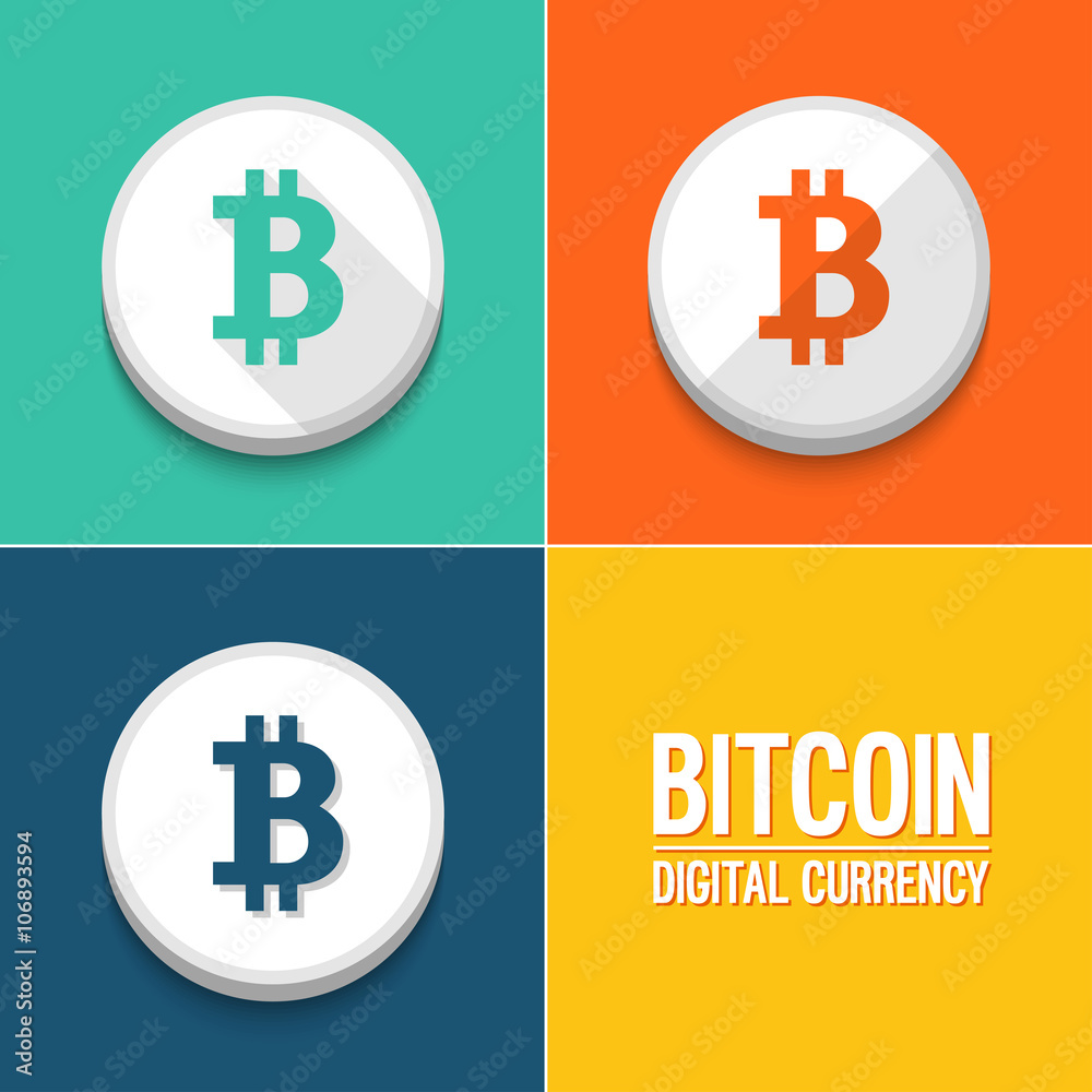 Bitcoin icons set. Bitcoin icons set.