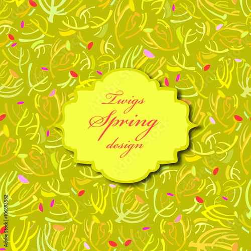 Green sprig background.
