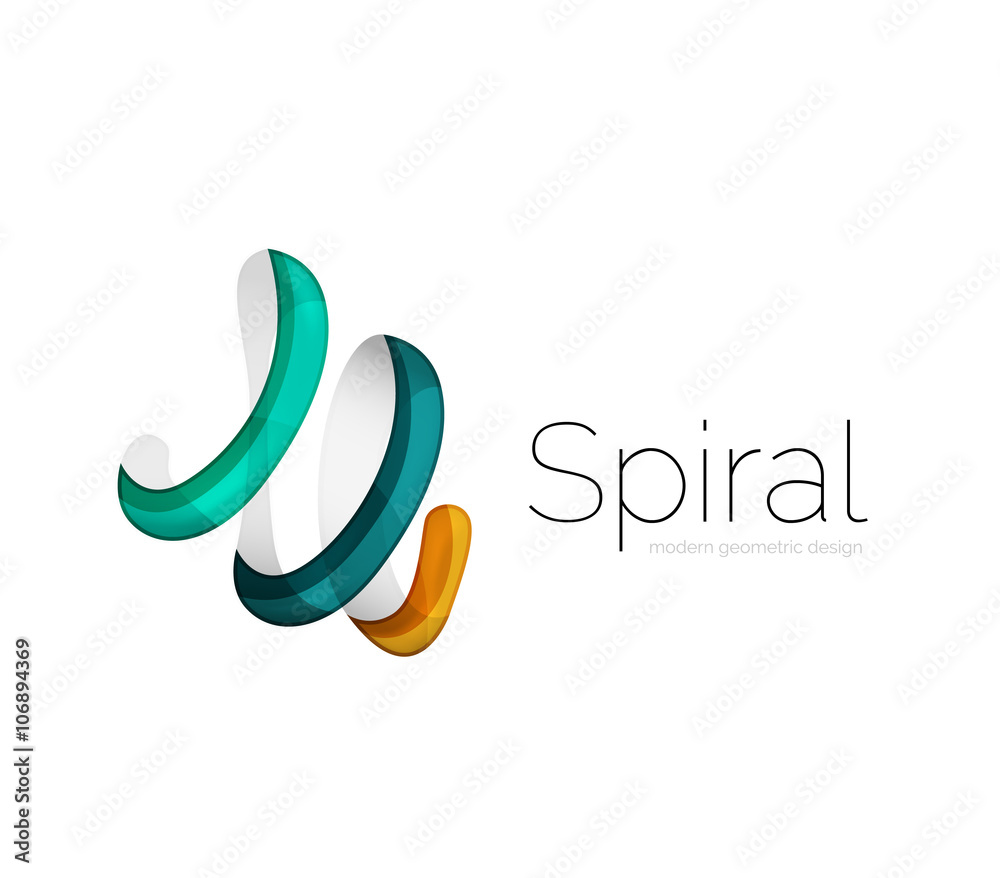 Obraz premium Modern vector ribbon logo