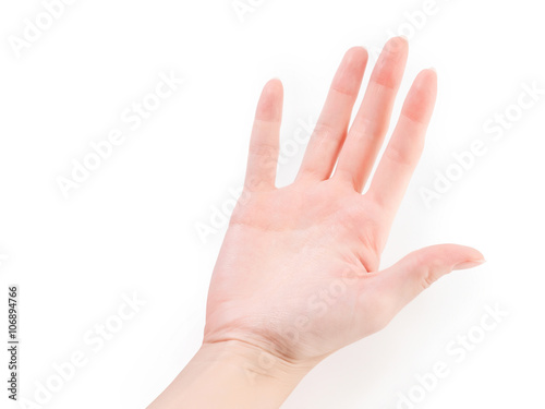 Open woman hand