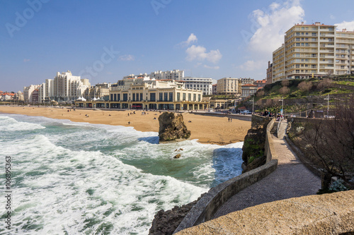Cityscape of Biarritz, France.