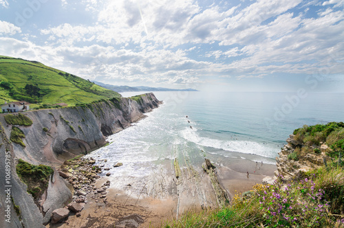 colorida costa del cantabrico, zumaia photo