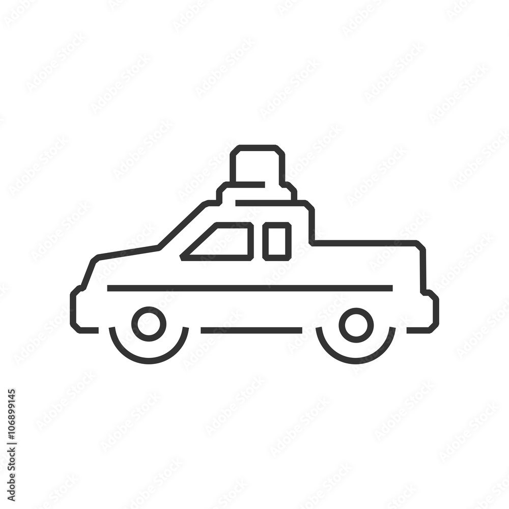 line icon Pickup truck ambulance car icon design