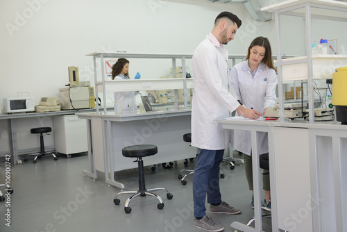 students work in laboratories