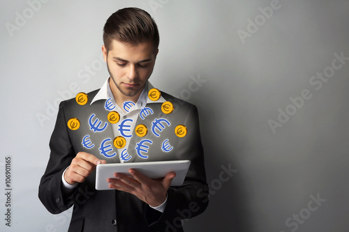 Making money online concept...