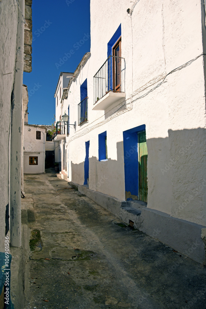 Moorish street in a small people in the Alpujarra, Granada