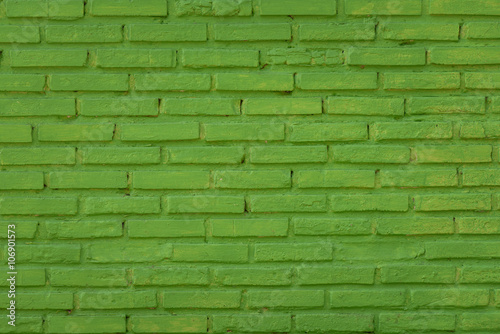 Green brick wall texture