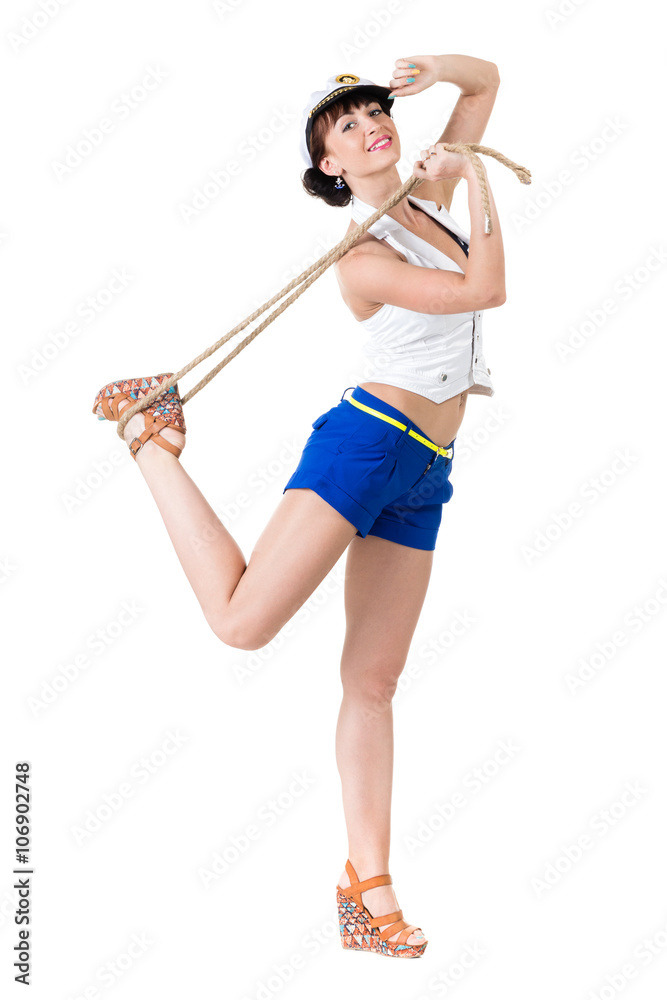 Young beautiful sexy girl dressed as sailor Young beautiful sexy girl dressed as sailor