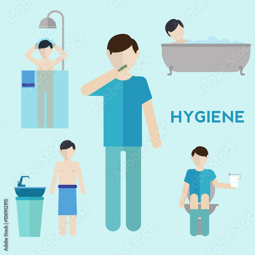 Hygiene infographic elements
