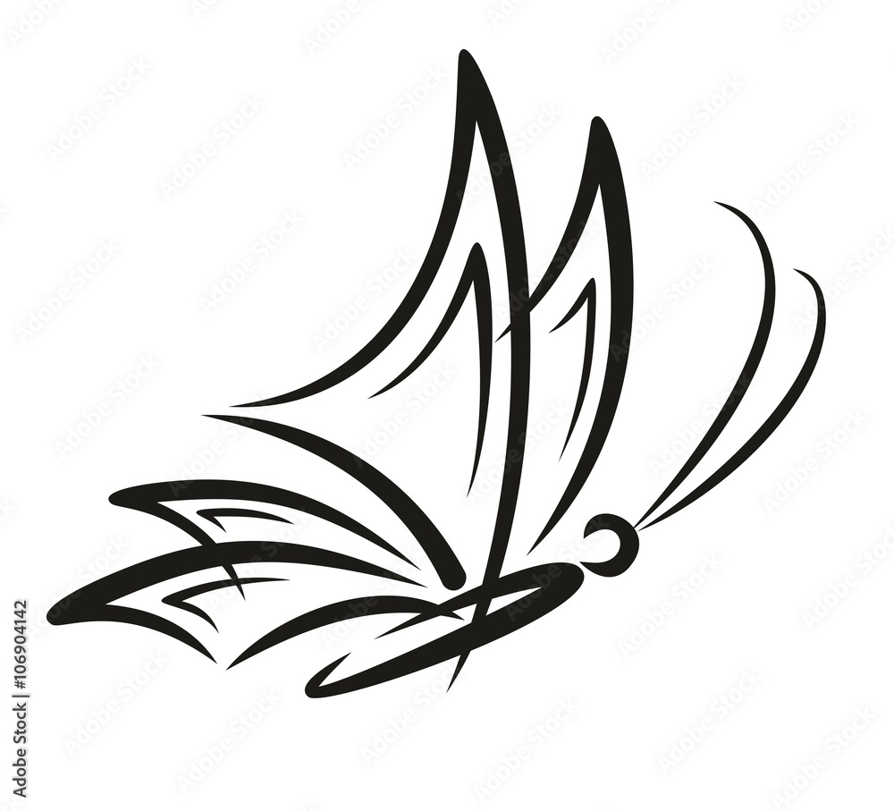 Logo of stylized butterfly. Logo of stylized butterfly.