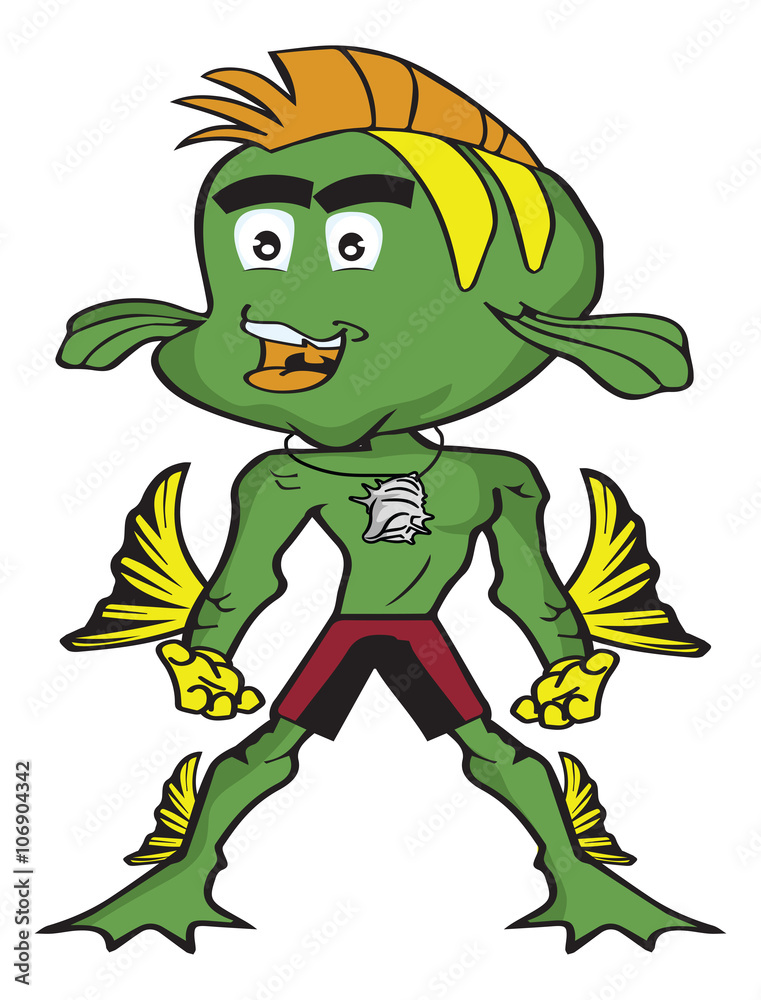 cartoon fish boy cartoon fish boy