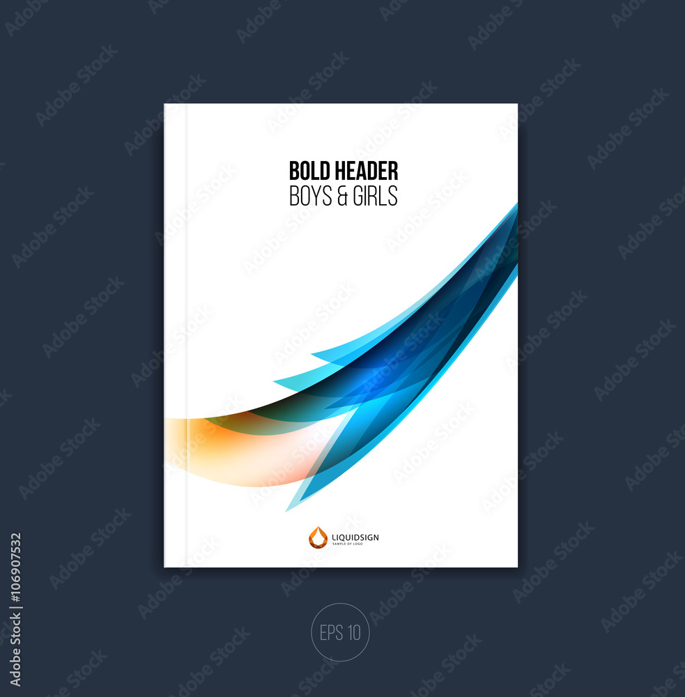 Fototapeta premium Abstract cover design, business brochure template layout, report
