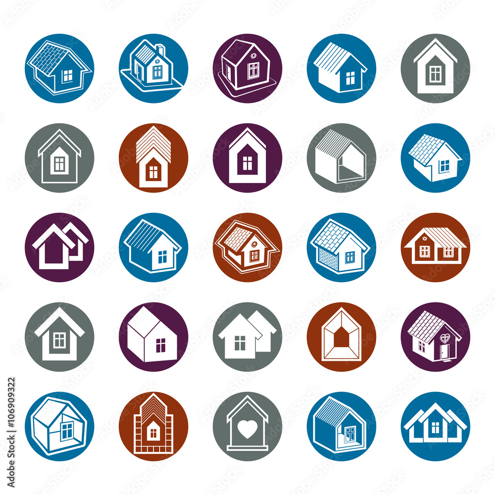 Houses abstract icons, can be used in advertising Houses abstract icons, can be used in advertising
