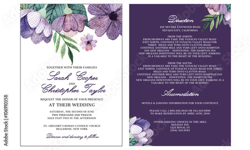 Wedding Invitation card template