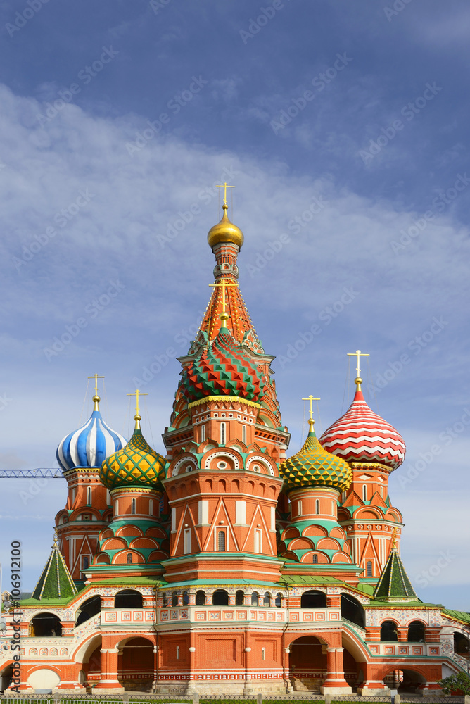 St. Basil Cathedral on Red square, (Cathedral of the Protection of the Virgin on the Ditch), Moscow, Russia
