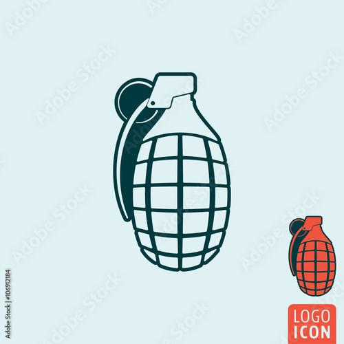 Granade icon isolated photo