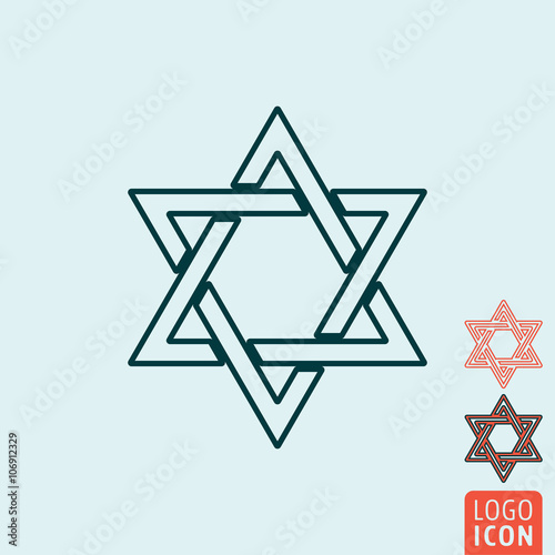 Star of David icon isolated