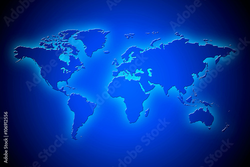Globe map of the world. 