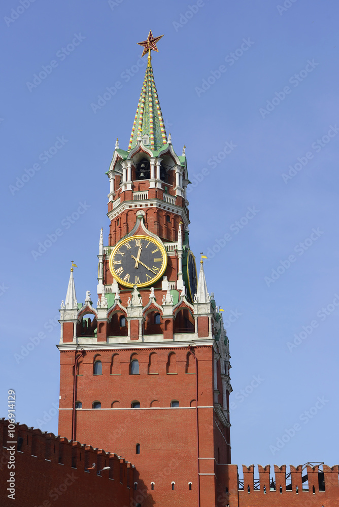 Spassky Tower of Moscow Kremlin. Russia, Moscow Spassky Tower of Moscow Kremlin. Russia, Moscow