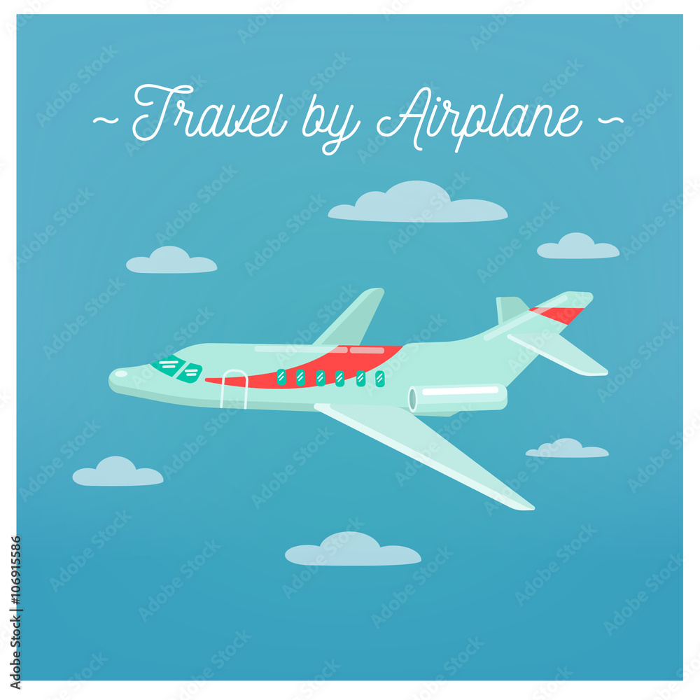 Travel Banner. Tourism Industry. Airplane Travel. Mode of Transportation