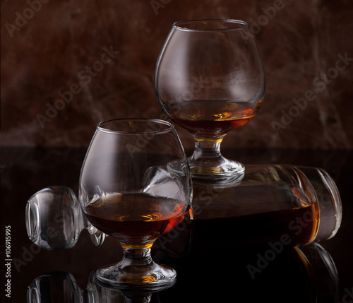 Cognac brandy whiskey