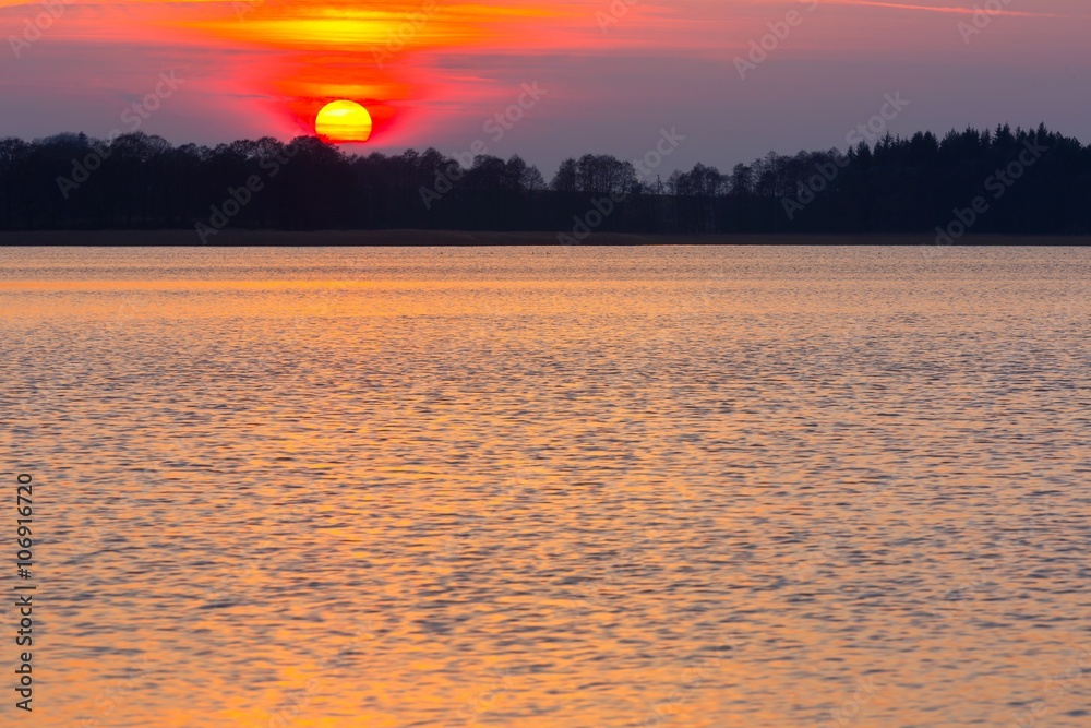 Beautiful and colorful lake landscape Beautiful and colorful lake landscape