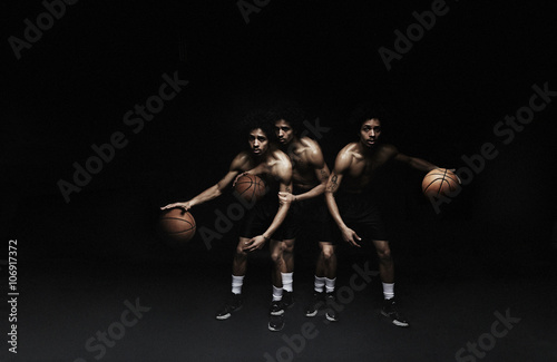 Basketball player playing basketball