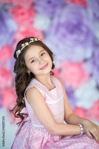 Portrait of little girl in luxurious dress © anna_burlakova