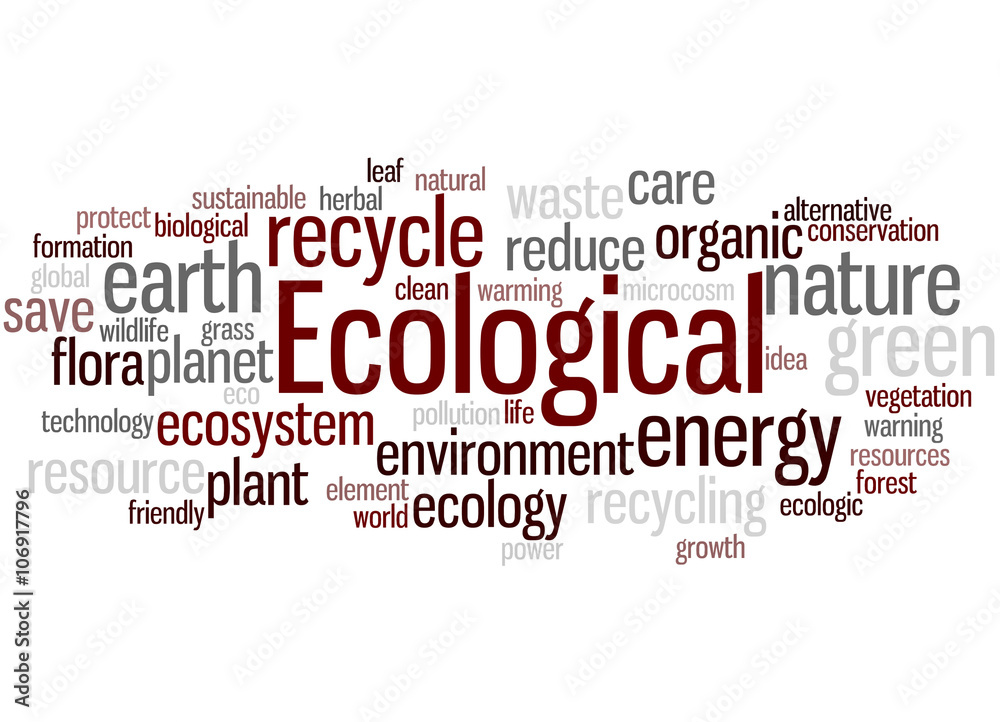 Ecological, word cloud concept 8