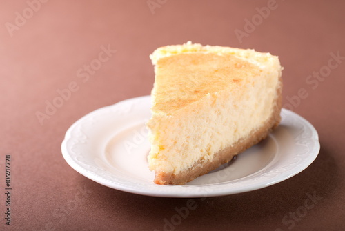 classic cheesecake on a plate