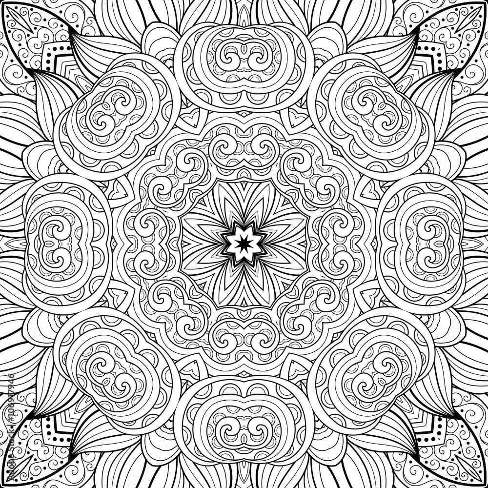 Vector Seamless Abstract Black and White Tribal Pattern Vector Seamless Abstract Black and White Tribal Pattern