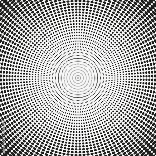 Pop art endless background. Halftone black dots on white background.