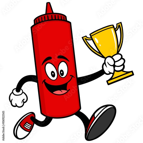 Ketchup Running with a Trophy