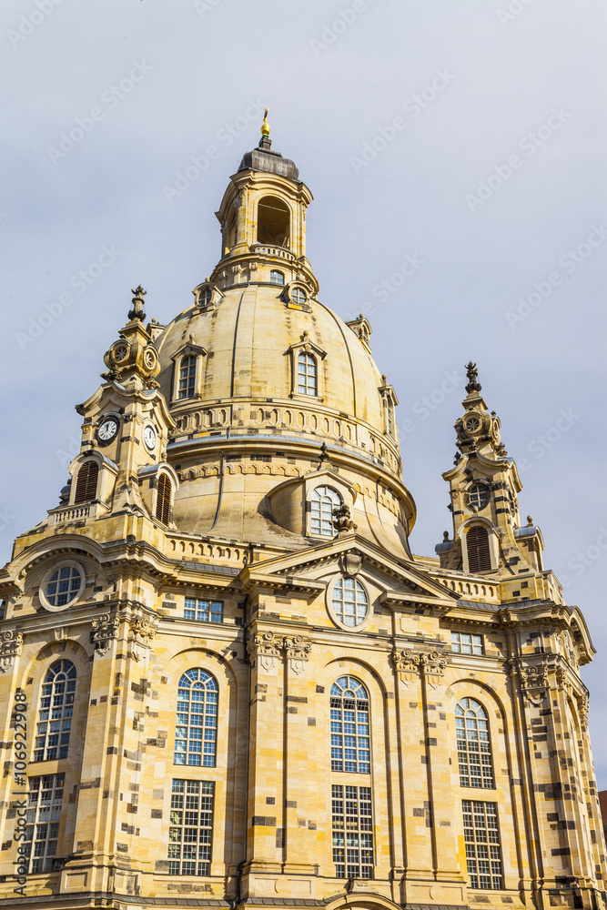 beautiful baroque Dresden - Germany, Frauenkirche cathedral