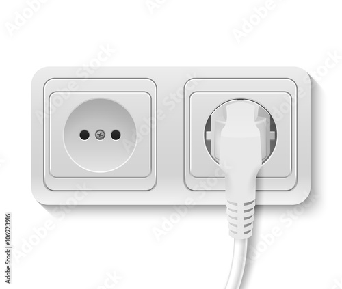 Vector power socket with cable plugged