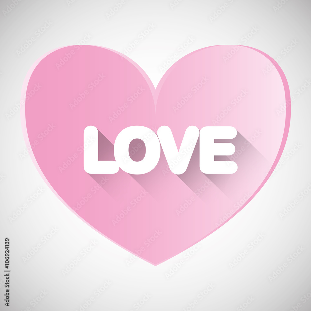 Love with heart design, vector illustration