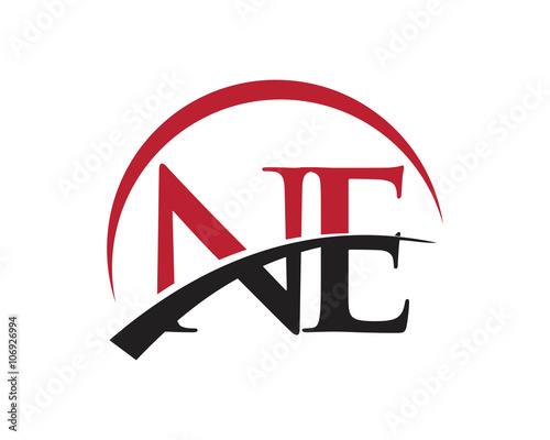 NE red letter logo swoosh