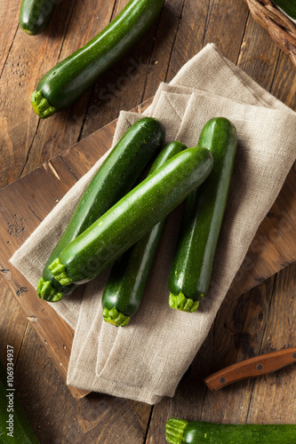 Raw Green Organic Zucchini Squash